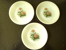 Arcopal Light Pink Decor 3 Plate Dessert Service Made of Opal France