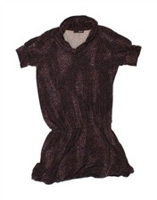 LIU JO Womens Drop Waist Dress IT 42 Medium Purple Spotted Viscose BR18