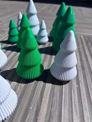 Sapins noël blancs vert - sapins,