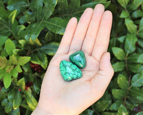Malachite tumbled stones - 2,