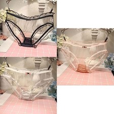 Culotte dentelle transparente lingerie sexy résille sous vêtement culotte femm