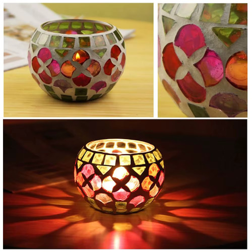 Bougeoir marocain verre bol - verre,
