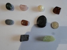 LOT DE 9 PIERRES SEMI-PRECIEUSES  DIVERSES DE COLLECTION