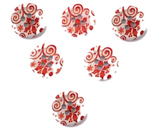 Lot boutons bois - boutons, rond