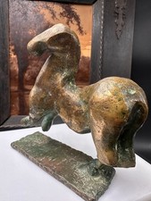 Antique Bronze Stylized Horse Sculpture
