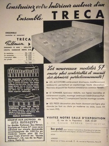 Publicité 1957 tréca - publicitÉ,
