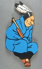 Tintin - Double Sided Wood Silhouette Trousselier - Indian Hanging