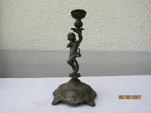 Ancien pied lampe métal - de,