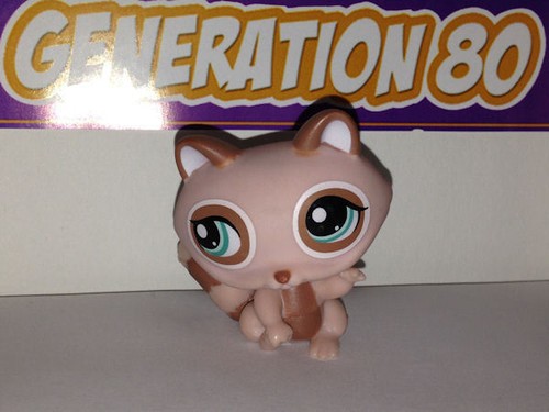 Littlest petshop raccoon brown - petshop,