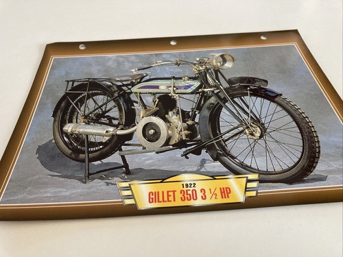 Gillet 350 5hp 1922 fiche - 1922,