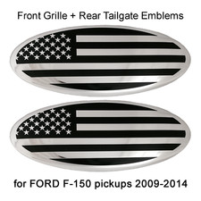2x Black Ford Emblem 9 Inch