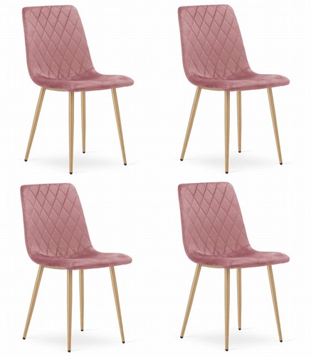 Chaise turin velours rose - chaise,
