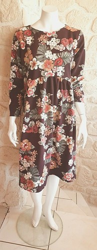 Robe violette fleurs neuve - violette,