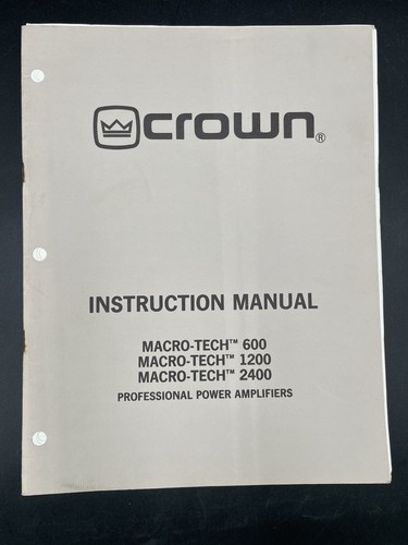 Crown instruction manual - crown,