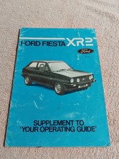 Ford Fiesta XR2 1981/82 Mk1 Suppliment to Operating Guide Owners Manual Handbook