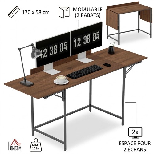 Bureau pliant informatique - bureau,