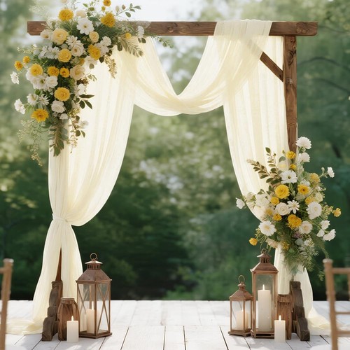 Arche tenture mariage ivoire - arche,