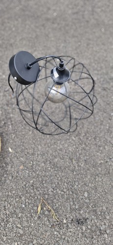 Lampe suspendue métal noir