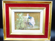 Peinture sur soie encadrée