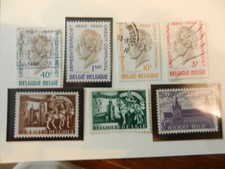lot de 7 timbres belges