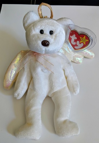 Halo bear beanie baby - bear, baby-
