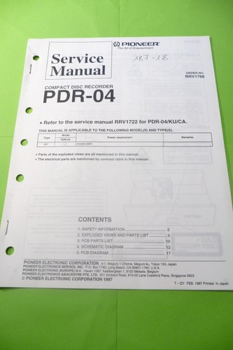Manuel service pour pioneer - de,