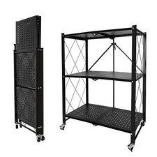 Pliable Etagere Rangement, 3 Niveaux d’étagère en métal