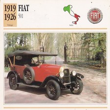 Fiat 501 - Italy 1919/26 - oldtimer car collector card