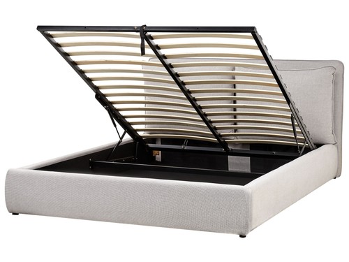 Lit double moderne tissu - lit,