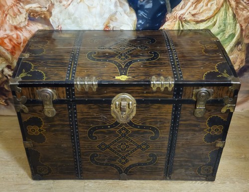 Coffre ancien voyage en - coffre,