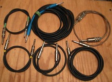 1/4" Phone Cable Lot 5 Instrument Pedal Board Cables 1 Speaker Cable