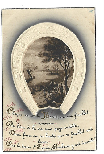 Carte fantaisie gaufree - fer, a