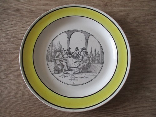 Assiette parlante ancienne - parlante,