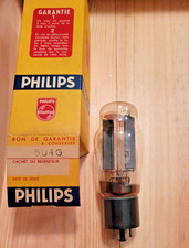 One 5U4G Philips suspended filament rectangular getter  test NOS 48/48mA