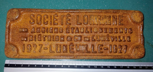 Plaque fonte société - fonte,