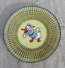 CORBEILLE ASSIETTE PLASTIQUE VINTAGE DONALD DUCK - Ø : 23 cm