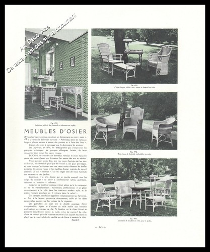 1912 les meubles rotin - meubles, en