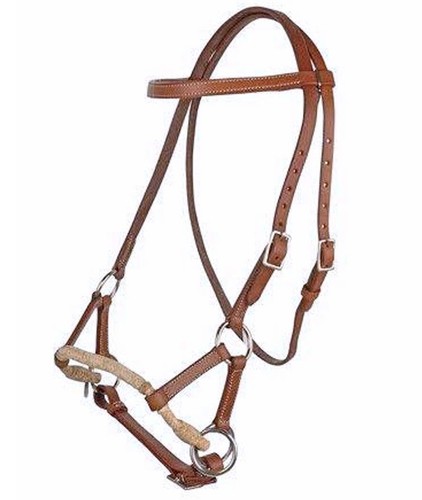 Sidepull cuoio con testiera - sidepull,