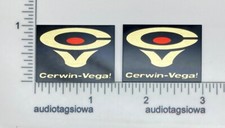Cerwin Vega Speaker Badge Emblem Custom Made Aluminum Cerwin-Vega! Red Dot