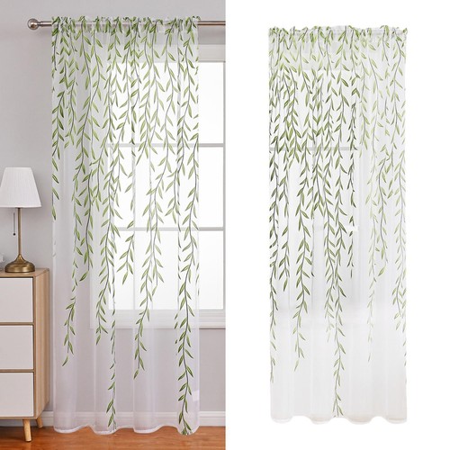 Gradient sheer curtain green - sheer,