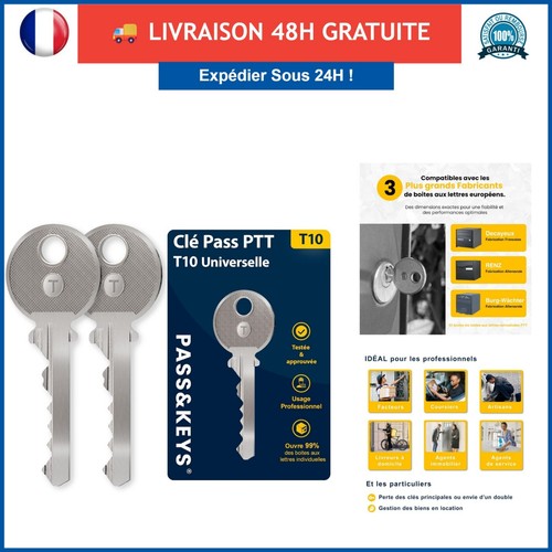 Clé passe ptt - laiton, pour