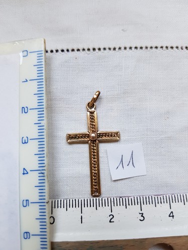 Croix pendentif plaqué or - croix,