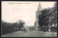 Old postcard Ardennes, Place de l'Église 