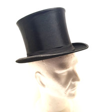 Ancien Chapeau Noir Haut de