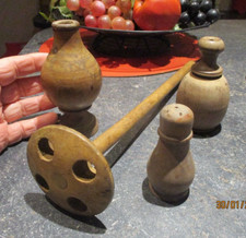 Brocante Lot Ustensiles Bois 