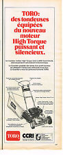 ADVERTISEMENT ADVERTISING 014 1974 TORO CCRI High Torque Engine Lawnmower