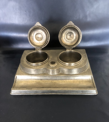 Ancien double encrier - double,