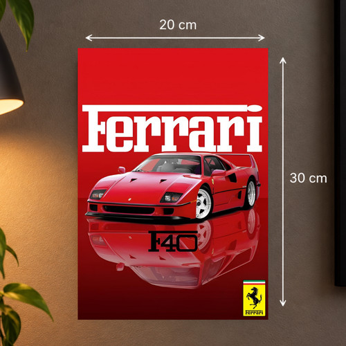 Plaque métal ferrari f40 - -,