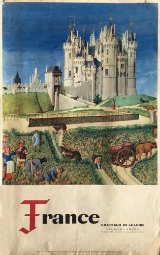 Affiche vintage chateaux la - affiche, de