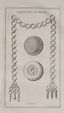 Antique Rome Kaiser Black Jewelry Chain Mirror Medallion Gold Jeweler Montfaucon